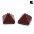 Polished pyramid-shaped red jasper semi-precious stone beads for jewelry inlaying - Red Jasper