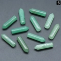 Colonnes hexagonales en pierre précieuse verte naturelle pour bijoux DIY - Aventurine Verte