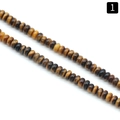 Abacus shaped natural tiger eye stone beads for DIY jewelry bracelets and necklaces - 2X4mm Abacus Tiger Eye