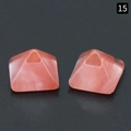 Pink pyramid shaped semi-precious stones with unique cat eye layer texture - Watermelon Red (Synthetic)
