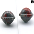 Sfera in pietra naturale a forma di Saturno in diaspro verde e rosso per decorazione - Pietra del Sangue Africana