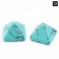 8mm blue turquoise pyramid beads with black marble veins for jewelry making - Blue Turquoise (Synthetic)