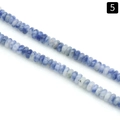 Strands of blue and white sodalite beads in abacus shape for jewelry making DIY - 2X4mm Abacus Blue Dot Jade