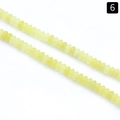 Strand of light yellow 2x4mm abacus-shaped natural stone beads for jewelry making - 2X4mm Abacus Lemon Jade