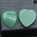Pierre de quartz vert naturel en forme de cœur pour l'incrustation de bijoux DIY - Aventurine Verte