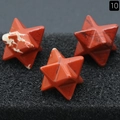 Roter Jaspis Merkaba Stern 3er-Set handgeschnitzte Geometrie-Heilkristalle Modell 10 - Roter Jaspis (Einzelstück)