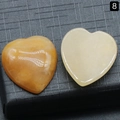 Cabochons en agate orange et jade crème en forme de cœur polis pour bijoux DIY - Jade Jaune