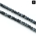 Natural snowflake obsidian 2x4mm abacus beads for DIY jewelry making, variant 8 - 2X4mm Abacus Snowflake Stone