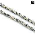 Natural Dalmatian Jasper rondelle beads for jewelry making, 2x4mm strand variant - 2X4mm Abacus Dalmatian Stone
