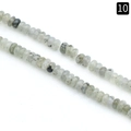 Abacus shaped labradorite rondelle beads in light grey for jewelry making DIY - 2X4mm Abacus Labradorite