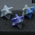 Drei Stück blaue Lapislazuli Merkaba Sternsteine mit goldenen Mineralflecken - Lapislazuli (Einzelstück)