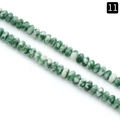 Natural green and white 2x4mm abacus crystal beads for DIY bracelet and necklace making - 2X4mm Abacus Qinghai Jade