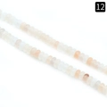 Abacus beads variant 12 in white and orange pink natural crystal for jewelry - 2X4mm Abacus Pink Aventurine