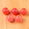 Pink marble texture crystal planet beads in lollipop shape for jewelry making - Watermelon Red (Synthetic)