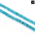 Translucent blue crystal abacus beads on a string for DIY jewelry making - 2X4mm Abacus Blue Chalcedony