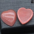 Cabochons en quartz fraise rose poli en forme de cœur pour la création de bijoux - Rouge Pastèque (Synthétique)