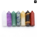 Set de 7 columnas de energía de cristal hexagonal en varias piedras y colores - Embolsado Ojo De Tigre (Cono Hexagonal)