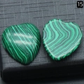 Pierres de malachite polies en forme de cœur avec motifs verts pour bijoux artisanaux - Malachite (Synthétique)