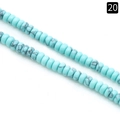 Light blue turquoise abacus beads with natural marble texture for DIY jewelry crafts - 2X4mm Abacus Blue Turquoise (Synthetic)
