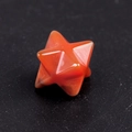 Polierter Merkaba-Stern aus natürlichem Karneol in leuchtendem, durchscheinendem Orange - Roter Achat (Einzelstück)