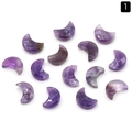 Faceted natural amethyst moon charm pendant for DIY jewelry making in purple stone - Small Moon / Amethyst