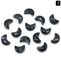 Faceted crescent moon black gemstone charms for DIY jewelry making accessories - Small Moon / Obsidian