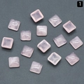 Vierkante rozenkwarts cabochon steen voor sieraden maken met roze texturen - Rozenkwarts