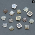 Vierkante cabochons van natuurlijke agaat in rookgrijs en opaal voor DIY-sieraden maken - Grijze Agaat