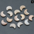 Faceted orange moonstone crescent moon charms for DIY jewelry making pendants - Pink Aventurine