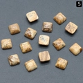 Vierkante 10mm picture jasper cabochons met natuurlijke bruine aders voor DIY-sieraden - Jaspis