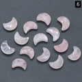 Faceted rose quartz crescent moon charms with translucent pink finish for DIY jewelry - Rose Quartz
