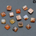 Set van 14 natuurlijke vierkante rode agaat cabochons gepolijst voor sieraden maken - Rode agaat