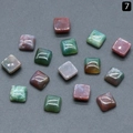 Gepolijste 10mm vierkante natuurlijke kristallen cabochons in verschillende kleuren - Indiase Agaat