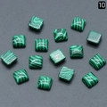 Groene malachiet cabochon vierkant, 10mm edelsteen voor het maken van sieraden DIY accessoires - Synthetisch Malachiet