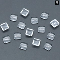 Vierkante 10mm heldere natuurlijke kristallen cabochon voor doe-het-zelf sieraden maken - Synthetisch Wit Kristal