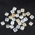 Vierkante cabochon witte agaat edelstenen voor doe-het-zelf sieraden montage - Agaat