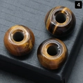 Drei Tigerauge-Abakus-Perlen mit großen Löchern für die DIY-Schmuckherstellung - 12x18mm (1 Stück) / Tigerauge