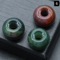 Lot de trois perles abaque en agate naturelle à grands trous pour bijoux DIY - 12x18mm (1 pièce) / Agate d'Inde