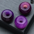 Trois perles d'agate violettes à grand trou pour la fabrication de bijoux DIY - 12x18mm (1 pièce) / Agate Violette