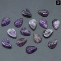 Carved amethyst leaf beads with natural gradient for DIY handmade jewelry and hairpins - Amethyst