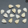 Polished natural quartz heart-shaped beads for DIY jewelry making in creamy white - Topaz Stone
