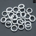 Minimalist white howlite stone ring with natural grey marble patterns for jewelry accessories - 18-20mm Inner Diameter / White Turquoise (1pc)