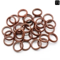 Polished brown goldstone crystal rings featuring natural sparkling metallic glitters - 18-20mm Inner Diameter / Goldstone (Synthetic) (1pc)