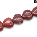 Perle da 20 mm in diaspro rosso a forma di cuore per la creazione di gioielli fai da te - 20mm Diaspro Rosso