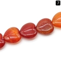 Perle in agata rossa lucida da 20mm a forma di cuore per la creazione di gioielli fai da te - Agata Rossa 20mm