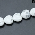 Perline a forma di cuore in howlite bianca marmorizzata per creazione gioielli fai da te - 20mm Howlite Turchese Bianco