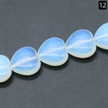 Perline a forma di cuore in vetro opale con riflessi blu per creazione di gioielli - Opale Sintetico 20mm