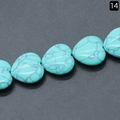 Perline in turchese blu a forma di cuore per la creazione di gioielli fai da te - Turchese Sintetico 20mm