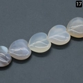 Perline di calcedonia bianco latte a forma di cuore per gioielli fai da te - Agata Bianca 20mm