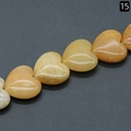 Perline a forma di cuore in pietra naturale arancione chiaro per gioielli fai-da-te - 20mm Giada Gialla